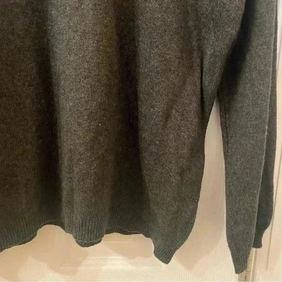 Grace Knitwear 85% Silk 15% Cashmere Dark Grey Turtleneck Sweater Size XL - Picture 4 of 5